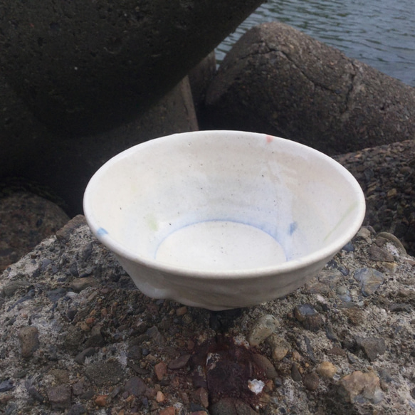 リングと色釉の雫　茶碗 6枚目の画像
