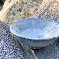 藁灰釉とリングの茶碗 1枚目の画像