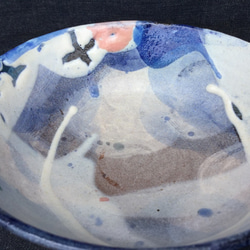 藁灰と雲柄のカレー・パスタボウル 2枚目の画像