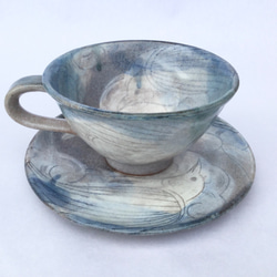 かささぎと雲のカップ&ソーサー　(コバルト) 4枚目の画像