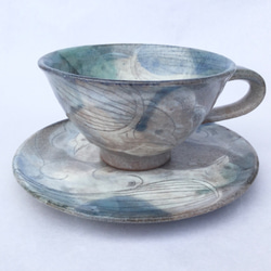 かささぎと雲のカップ&ソーサー　(コバルト) 6枚目の画像