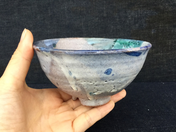 コバルト雲の割高台ちゃわん 4枚目の画像