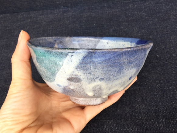 コバルト雲の割高台ちゃわん 6枚目の画像