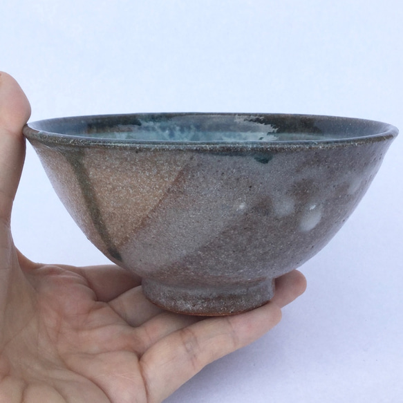 エメラルドグリーンとリングの茶碗 4枚目の画像