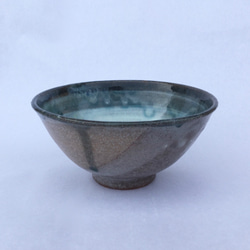 エメラルドグリーンとリングの茶碗 5枚目の画像