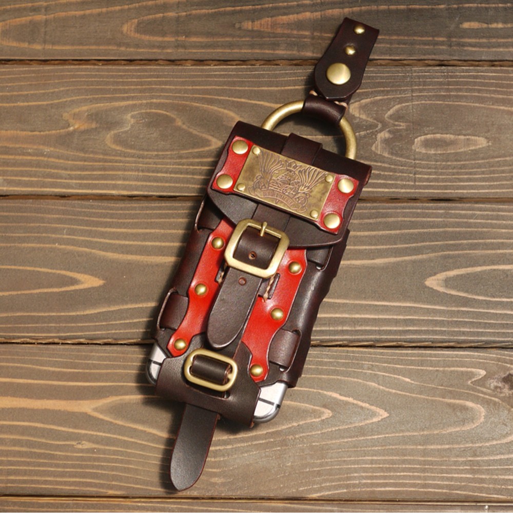 cintura 01 スチームパンク サイズ可変スマートフォンホルスター 国産栃木レザー