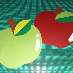 メッセージカード　壁面飾り　りんご 2枚目の画像