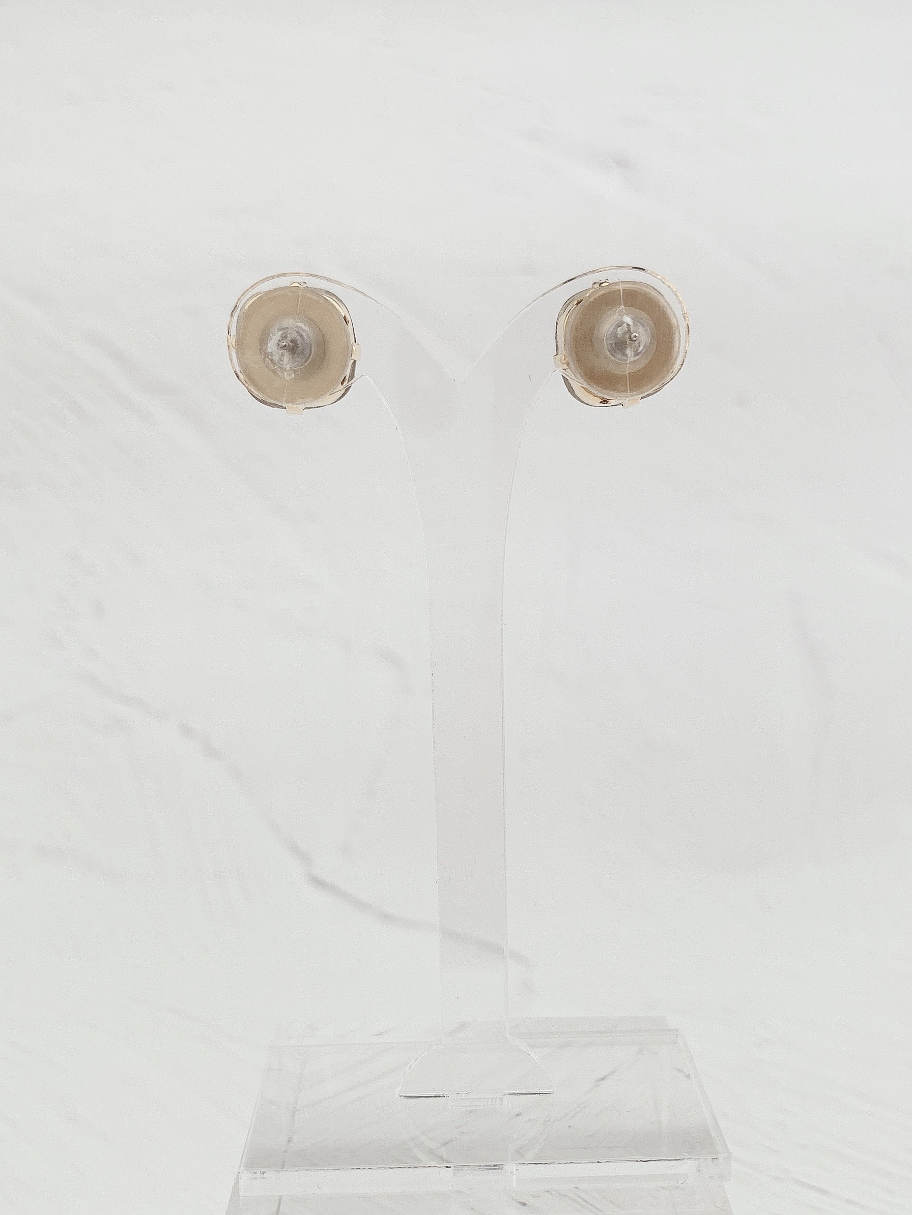 クリスタルリーフピアス/グレージュ