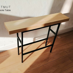 Iron Console Table bench パイン 4枚目の画像