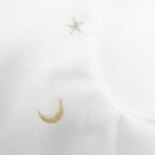 星と月の刺繍♡もくもくスタイ スタイ