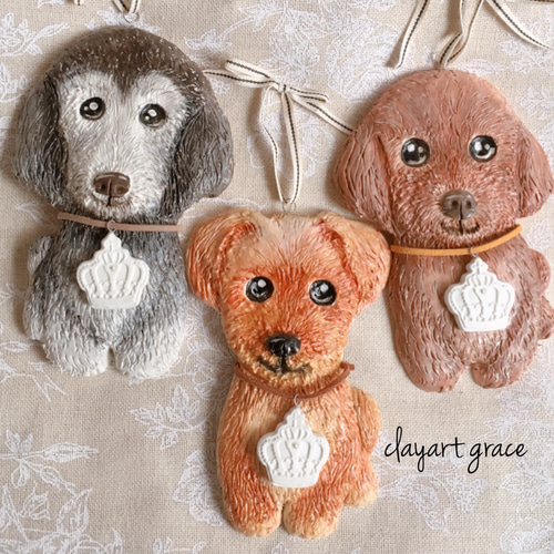 オーダー壁掛けプレート(作品例) タペストリー・壁掛け grace_clayart 