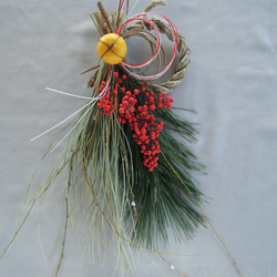 実とらずワラのお正月飾りC しめ縄・しめ飾り 草冠 通販 8362522