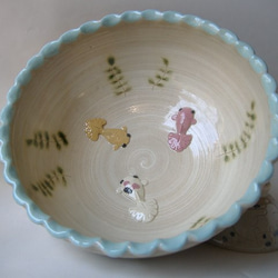 再販・金魚鉢（ボウル大）金魚３匹 1枚目の画像