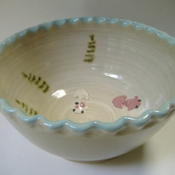 再販・金魚鉢（ボウル特大）金魚３匹 2枚目の画像