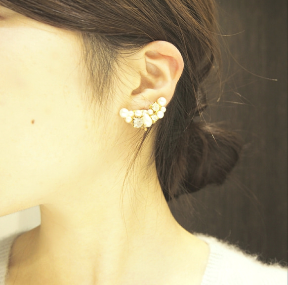 ★再販★【*TY*】Drop Pearl Earring 2枚目の画像