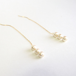 【*TY*】CottonPearl Chain Pierce 2枚目の画像