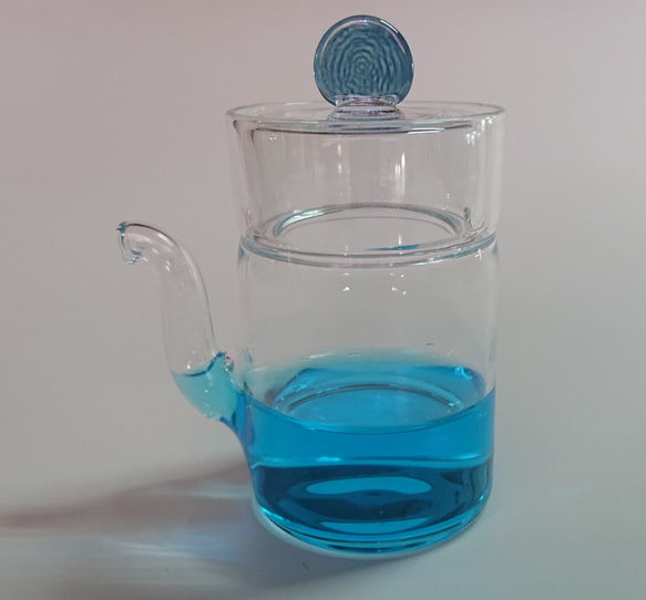ガラスの醤油差しを探し求めて巡り会えました。液ダレしないすごい一品。ツマミ青　 ミニ汁次ブルーS(SPM-03) 7枚目の画像