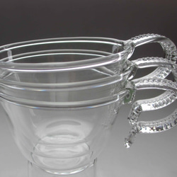 耐熱ガラス　ティーカップ。コーヒーカップ。重ねて収納。熱い物もつけたい物もＯＫ！STC-1　スタックカップ 2枚目の画像