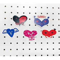 QQ塗鴉愛心造型貼紙 禮物貼 亮面防水 波品藝術 第1張的照片