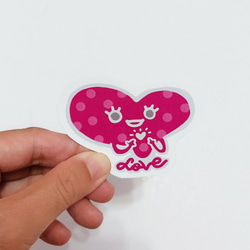 QQ塗鴉愛心造型貼紙 禮物貼 亮面防水 波品藝術 第4張的照片