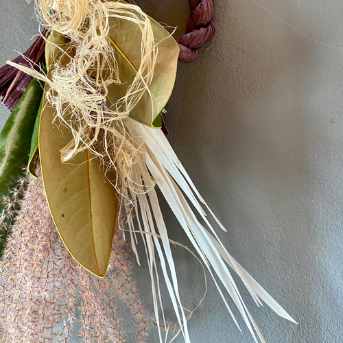 2021年お正月飾り ススキ(PURPLE) しめ縄・しめ飾り ms.blooming