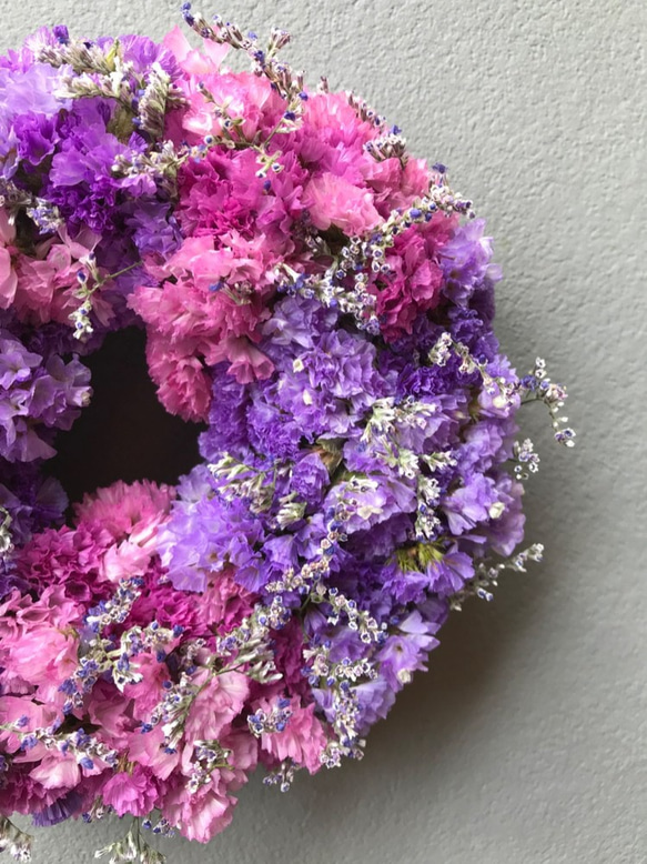 ドライフラワーリーススターチス 母の日母の日ギフト