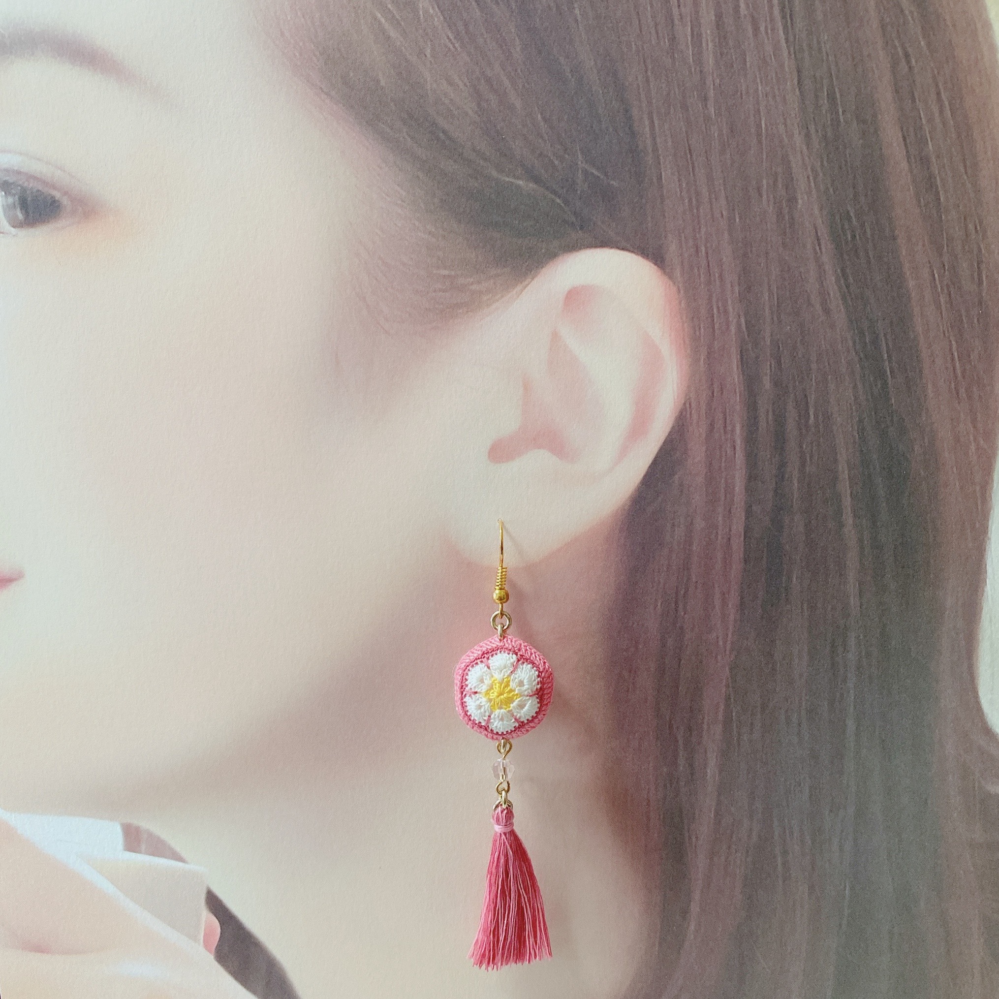 ハンドメイド　ピアス ピアス 和傘 提灯 和小物 3個セット チタンポスト フックピアス