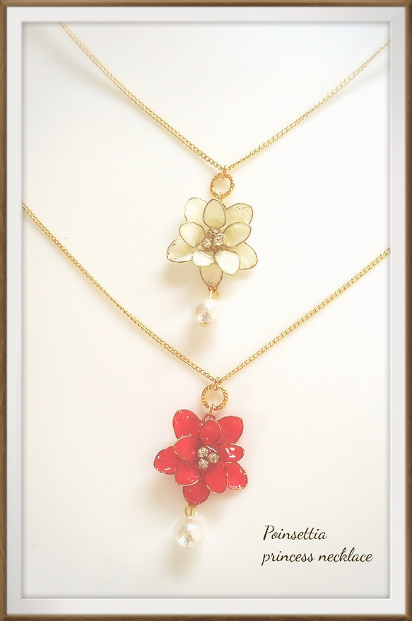 Poinsettia princess necklace 3枚目の画像