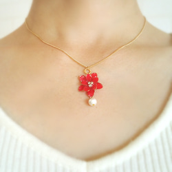 Poinsettia princess necklace 4枚目の画像