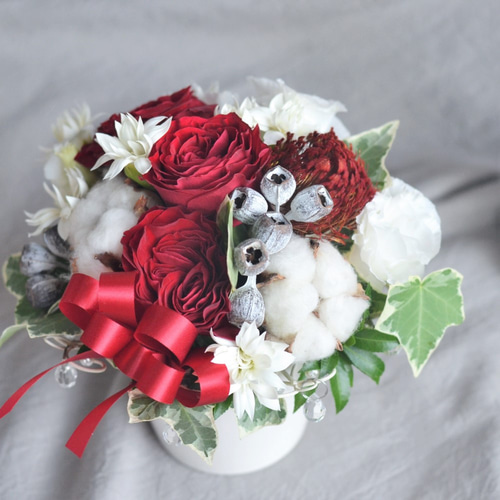 生花】クリスマスフラワーアレンジメント ☆キラキラクリスマス