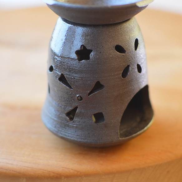 陶器のアロマポット・茶香炉 4枚目の画像