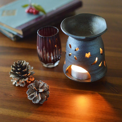 【Creema福袋】陶器のアロマポット・茶香炉 ＆ 桜小皿 6枚目の画像