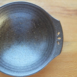 シチューボウル／黒・焼き〆陶器（レンジ、オーブン、食洗機ＯＫ） 4枚目の画像