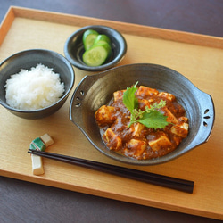 シチューボウル／黒・焼き〆陶器（レンジ、オーブン、食洗機ＯＫ） 8枚目の画像