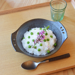 シチューボウル／黒・焼き〆陶器（レンジ、オーブン、食洗機ＯＫ） 9枚目の画像