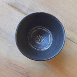 飯椀（小）／黒・焼き〆陶器（レンジ、オーブン、食洗機ＯＫ） 2枚目の画像