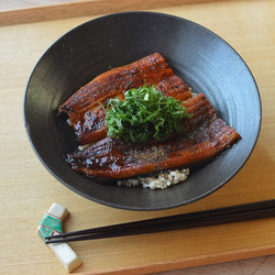 天目鉢（大）／黒・焼き〆陶器（レンジ、オーブン、食洗機ＯＫ） 10枚目の画像