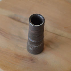 單花瓶（竹）/黑陶/燒陶 第4張的照片