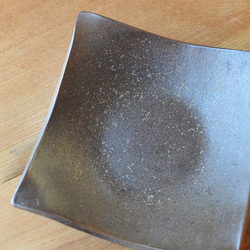 角深皿（大）／黒・焼き〆陶器（レンジ、オーブン、食洗機対応） 9枚目の画像