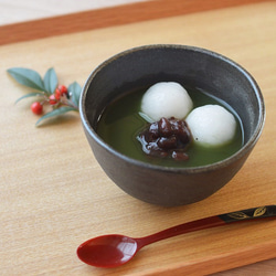 カフェオレボウル／黒・焼き〆陶器（レンジ、オーブン、食洗機ＯＫ） 5枚目の画像