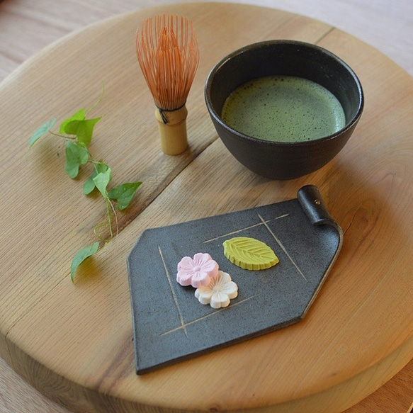 カフェオレボウル／黒・焼き〆陶器（レンジ、オーブン、食洗機ＯＫ） 10枚目の画像