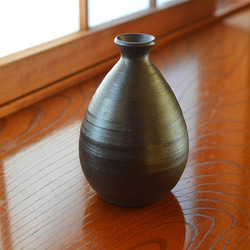 y.yuyu様専用　徳利（大）／黒・焼き〆陶器（レンジ、オーブン、食洗機ＯＫ） 2枚目の画像