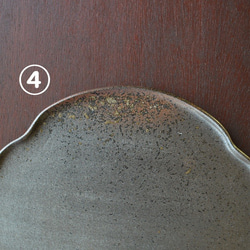 緋色のパン皿（大）／黒・焼き〆陶器（レンジ、オーブン、食洗機ＯＫ） 9枚目の画像