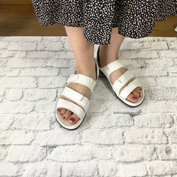 【足を優しく包み込む、袋縫い製法の至福♪】牛革オープントウサンダル 2130 3枚目の画像