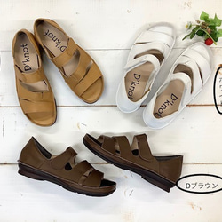 【足を優しく包み込む、袋縫い製法の至福♪】牛革オープントウサンダル 2130 10枚目の画像