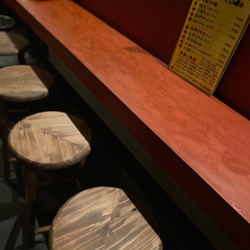 【サイズオーダー可能】優しい座り心地のレトロライトスツール 無垢材　キッチンスツール 8枚目の画像