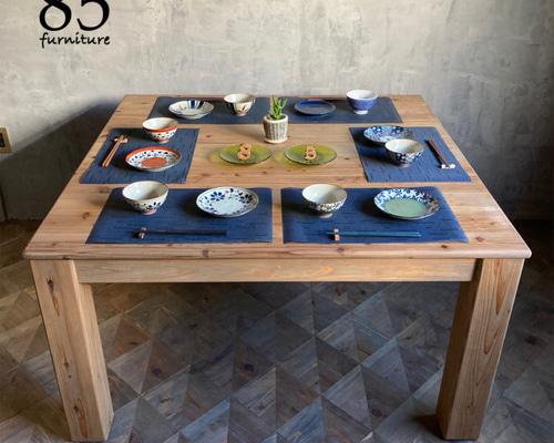 りょいちまさま専用　ダイニングテーブル 癒されるダイニングテーブル】120×120cm 無垢材 【サイズ