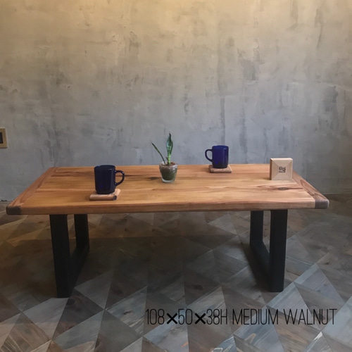 108×50 コーヒーテーブル ローテーブル 自然派塗料 オイル仕上げ 黒