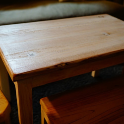 【サイズオーダー可能】無垢材ローテーブル コーヒーテーブル 子供用デスク　 2枚目の画像