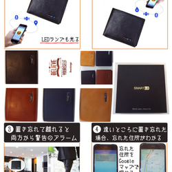 『HMJ冬2019』送料無料　スタイリッシュ　スマホで財布が探せる　スマート　メンズ 　本革財布　クリスマス　プレゼント 3枚目の画像